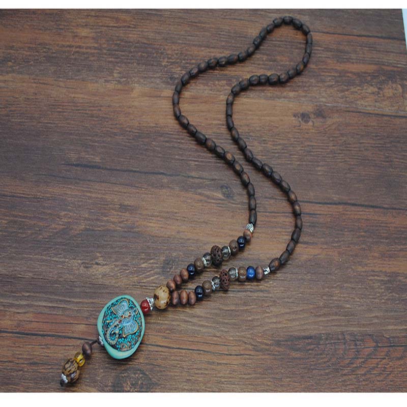 Wholesale Personalized Retro Pendant Sweater Chain Nepal Long Necklace