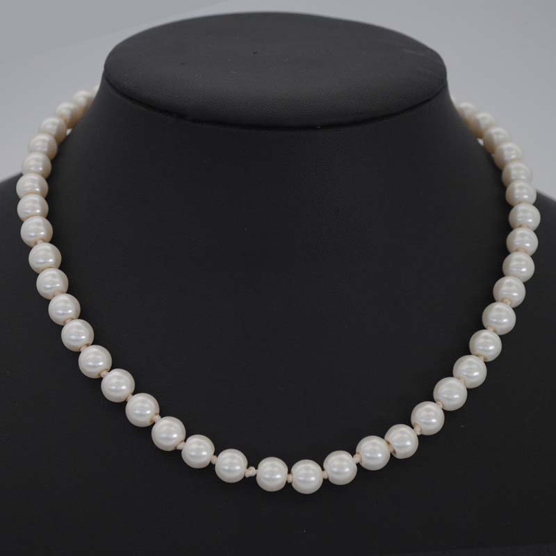 Wholesale Pearl Necklace Glass Beads Short Knotted Necklace