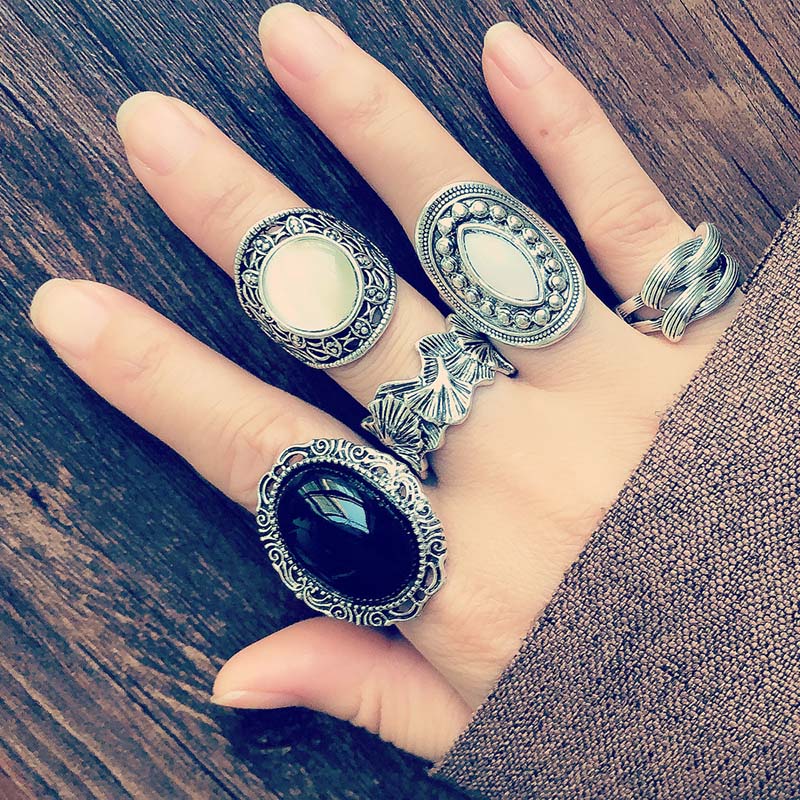 Wholesale Vintage Ring Cat's Eye Stone Fashion Trend Finger Ring