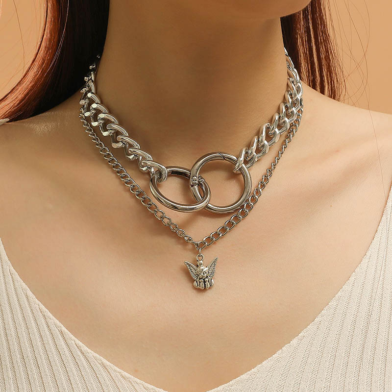 Multi-layer Necklace Alloy Sweater Chain Hip-hop Necklace Distributor