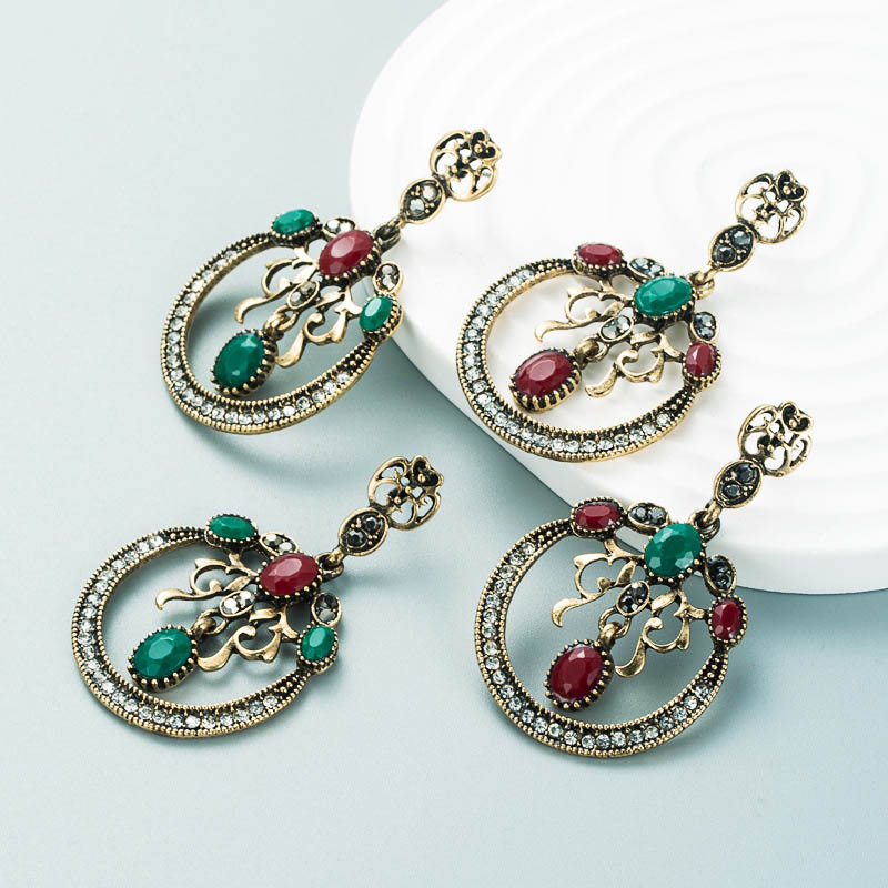 Simple Alloy Personalized Rhinestone Earrings Manufacturer
