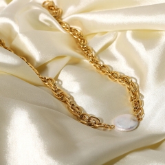 Fashion Fashion Necklace Stainless Steel Chain Pearl Fashion Women Distributor