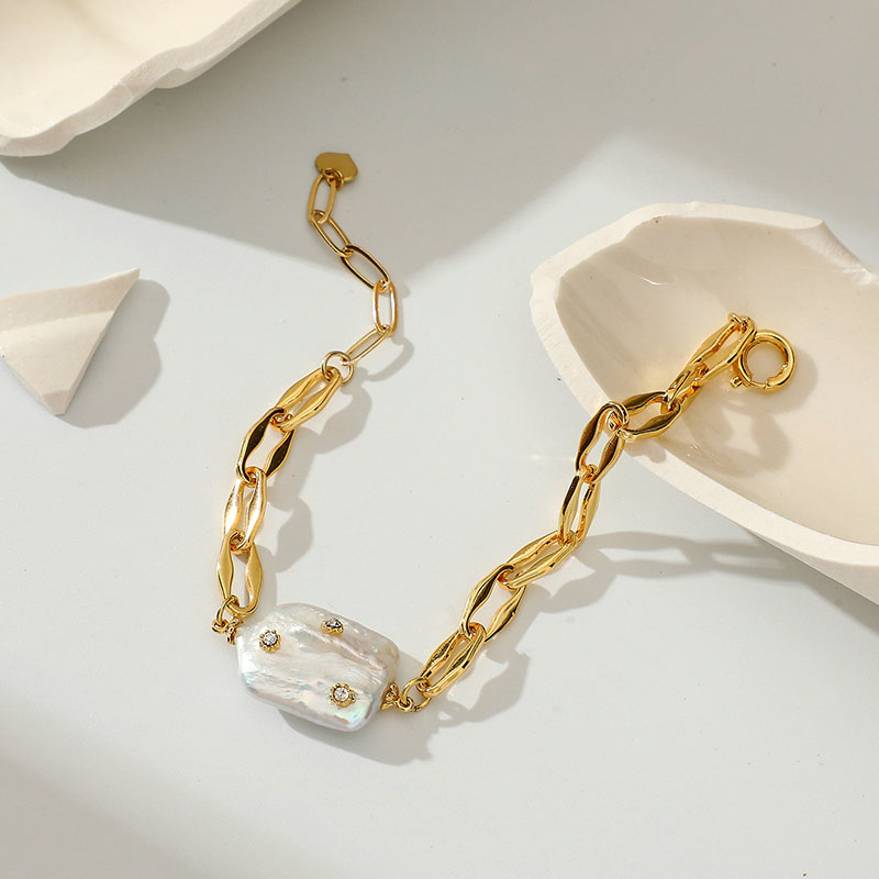 Baroque Freshwater Pearl Bracelet Mini Zircon Distributor