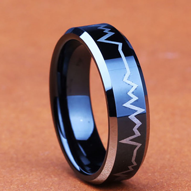 Japanese And Korean Fashion Couple Ring Noble Elegant Heartbeat Tail Ring Supplier
