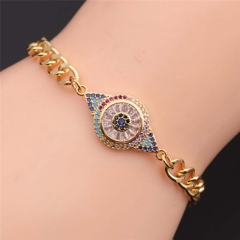 Wholesale Color Zirconium Evil Eye Bracelet Turkey Eye Vendors