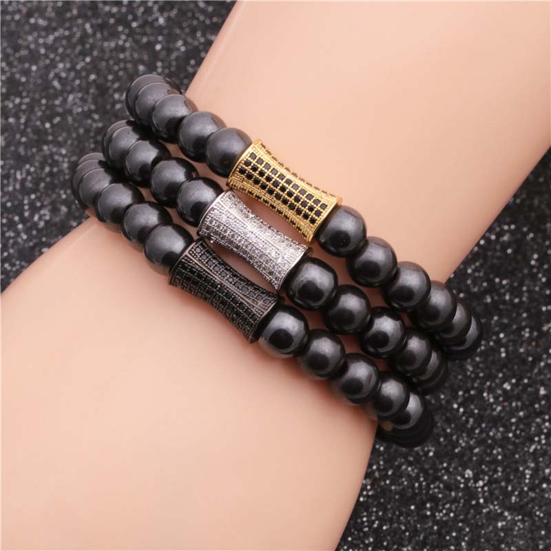 Wholesale Selling Black Gallstone Small Waist Bracelet Beaded Vendors