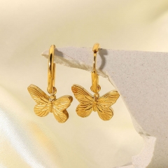 Earrings Hanging Butterfly Metal Stainless Steel Women Supplier