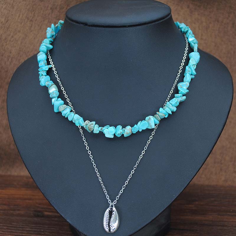 Wholesale Double Stacking Set Necklace Turquoise Necklace