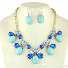 Wholesale Crystal Bee Necklace Jewelry Set