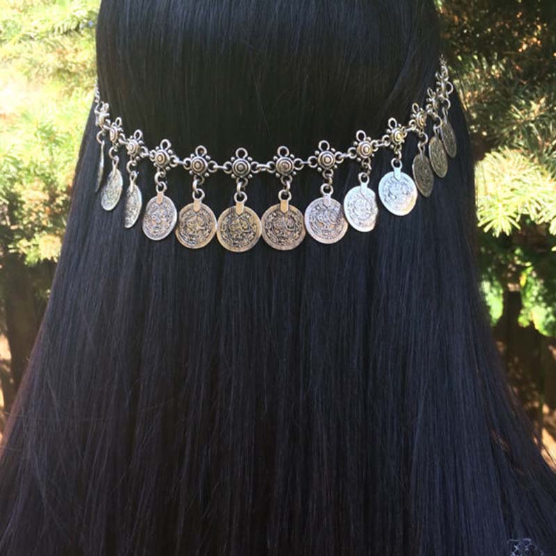 Wholesale Bohemian Long Tassel Waist Chain Vintage Metal Latin Dance Belt