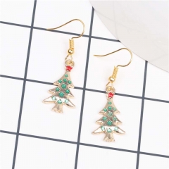 Popular Christmas Alloy Dripping Snowman Bell Earrings Distributor