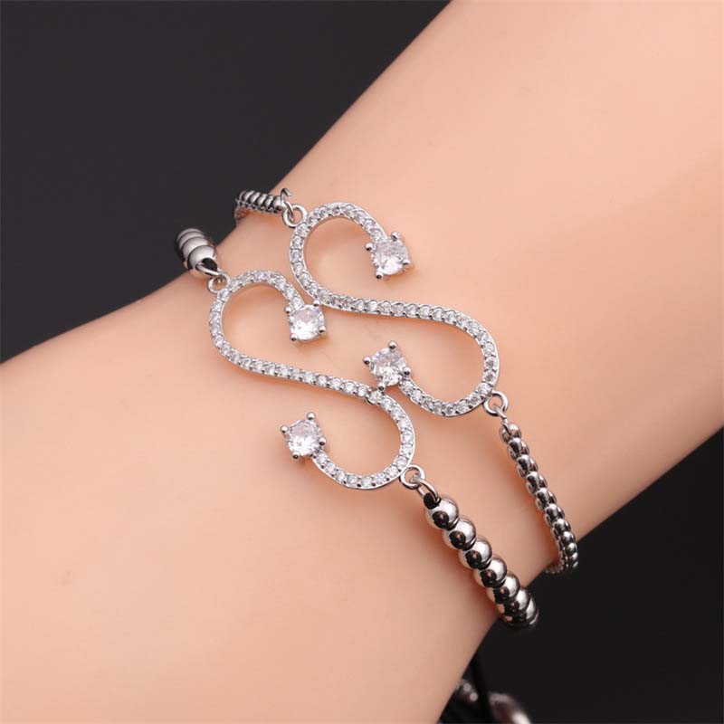 Zircon Accessories Fashion Simple Infinity Adjustable Bracelet Supplier