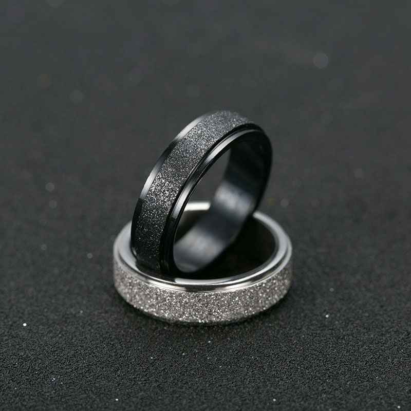 Romantic Simple Frosted Couple Ring Explosion  Products Supplier