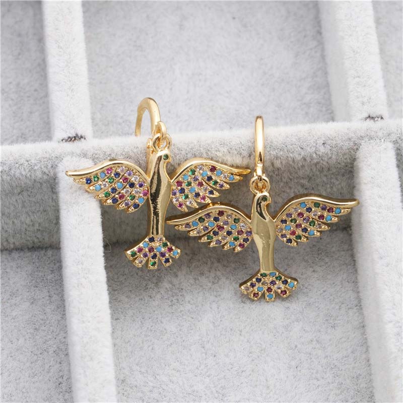 Jewelry Earrings Selling Explosive Earrings Zircon Peace Manufacturer