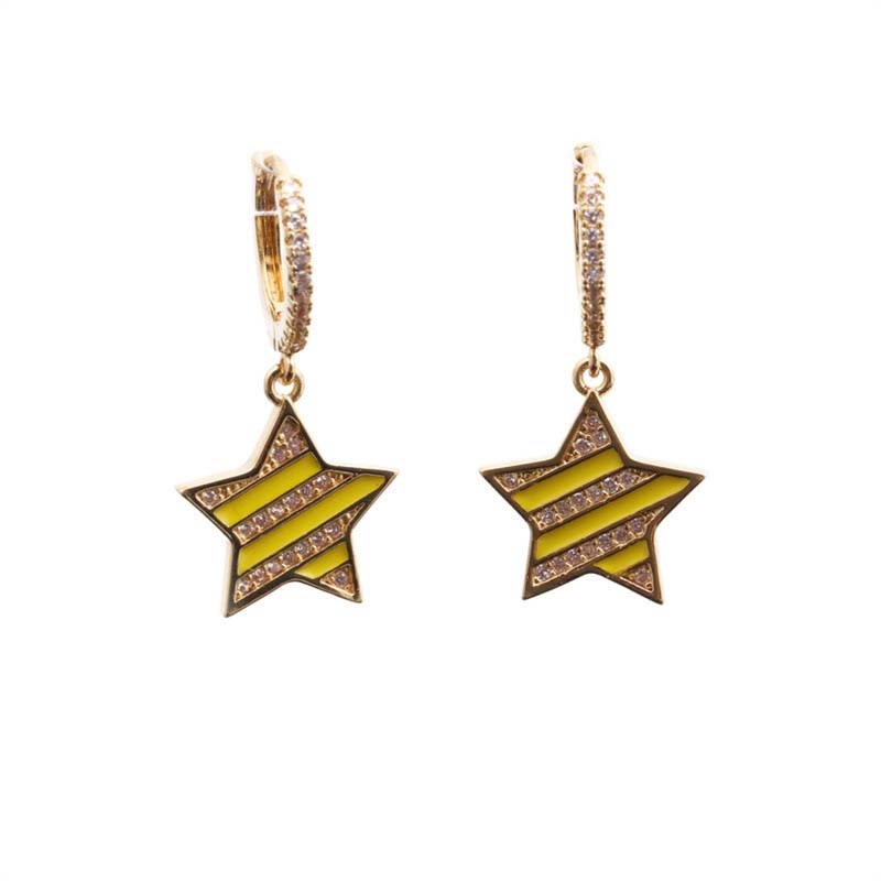 Wholesale Geometric Earrings Gold-plated Copper Cross Butterfly Eye Earrings Vendors