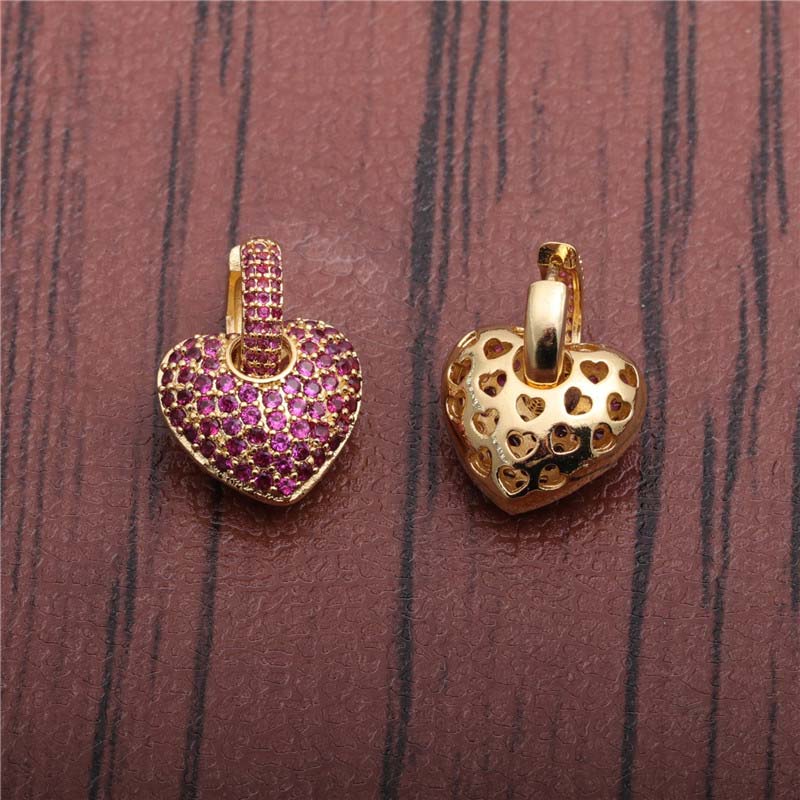 Wholesale Selling Jewelry Zircon Heart Earrings Vendors