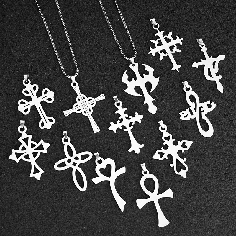 Wholesale Cross Pendant Stainless Steel Necklace Factory