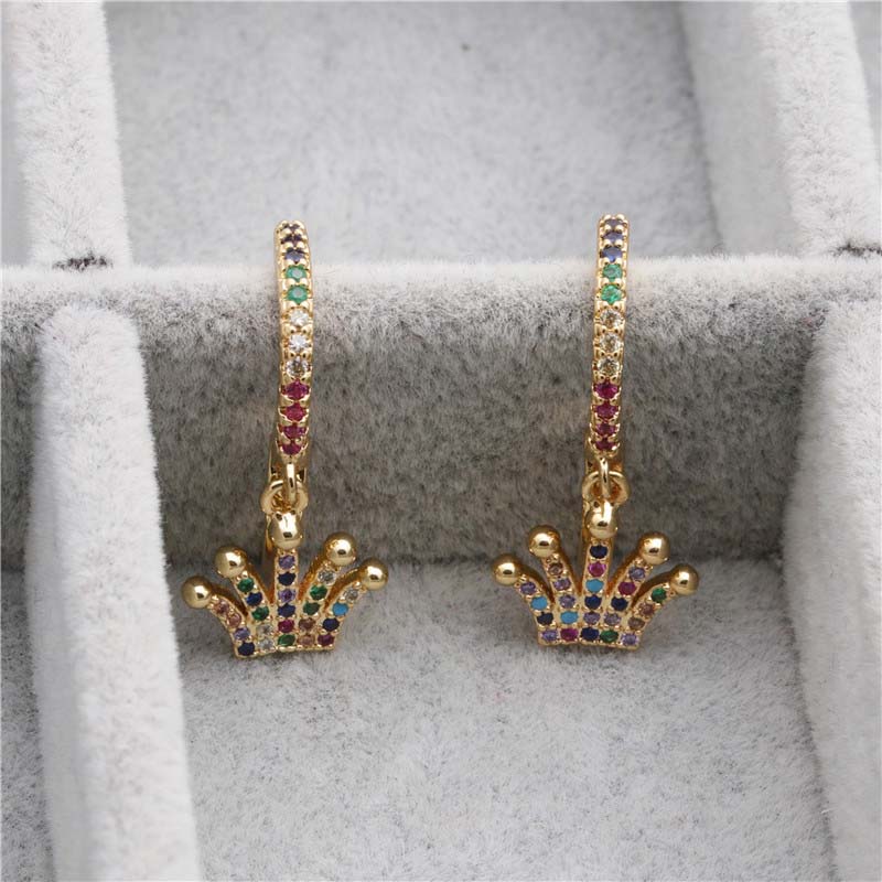 Jewelry Earrings Selling Explosive Zircon Crown Manufacturer