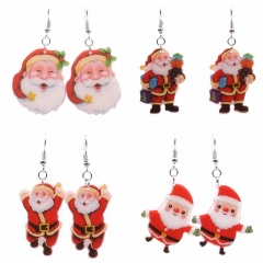 Santa Claus Earrings Snowman Bell Distributor