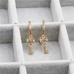 Trend Jewelry Zircon Key Earrings Manufacturer