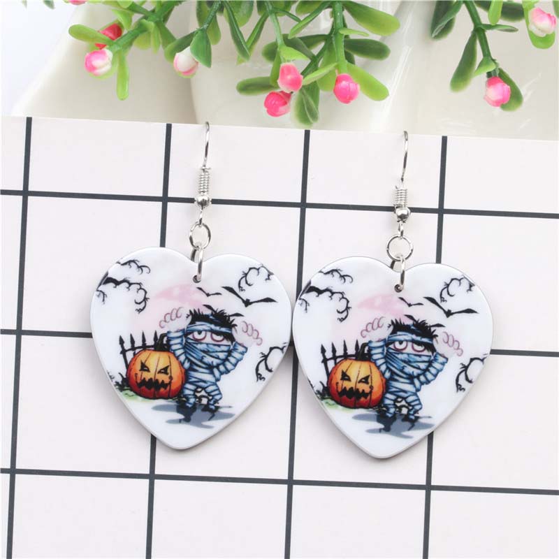 Black Cat Pumpkin Earrings Ghost Festival Party Zombie Earrings Distributor