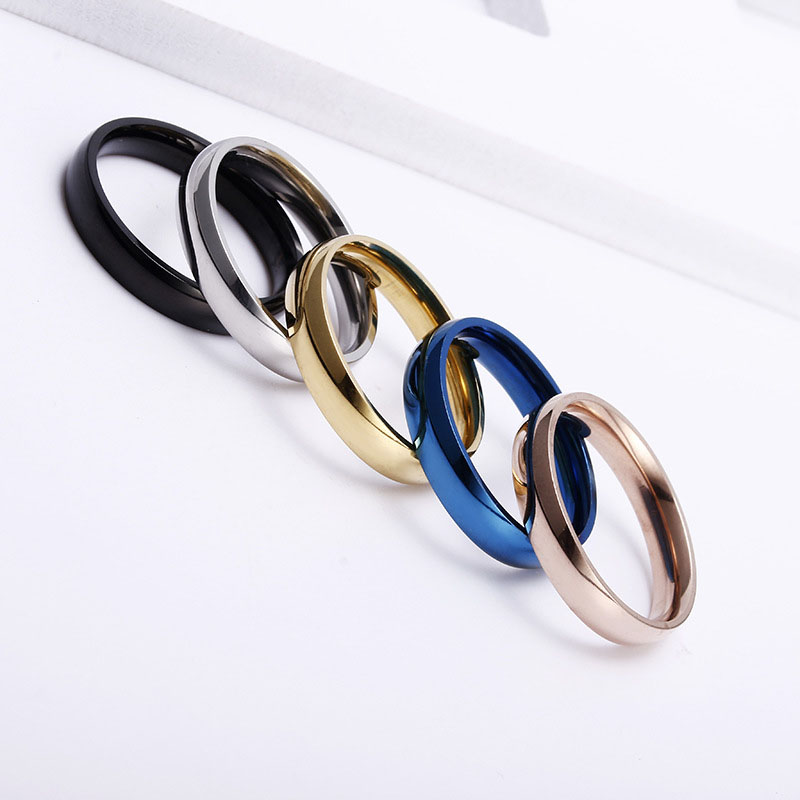 Five-color Glossy 4mm Inner And Outer Ball Ring Valentine's Day Gift Ring Manufacturer
