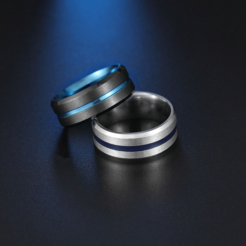 Wholesale Stainless Steel Men's Electroplated Two-color Ring