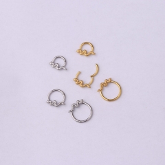Snake-shaped Closed Stainless Steel Piercing Jewelry Ear Bone Nose Ring Manufacturer