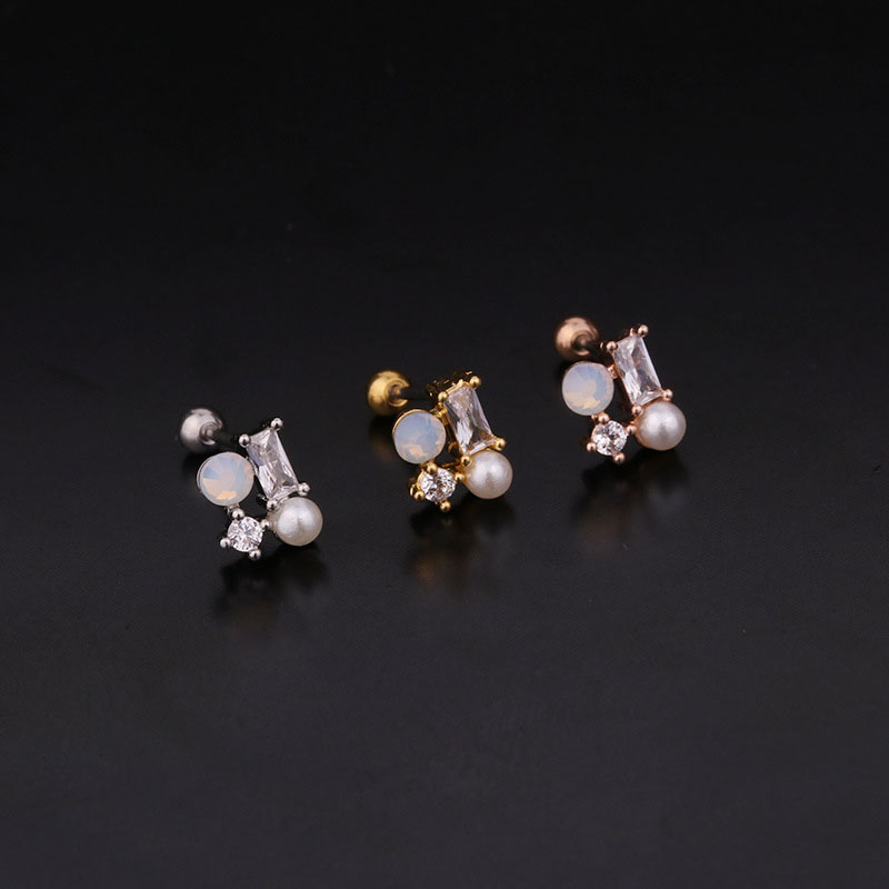Creative Flower Screw Earrings Stainless Steel Earrings Jewelry Piercing Manufacturer