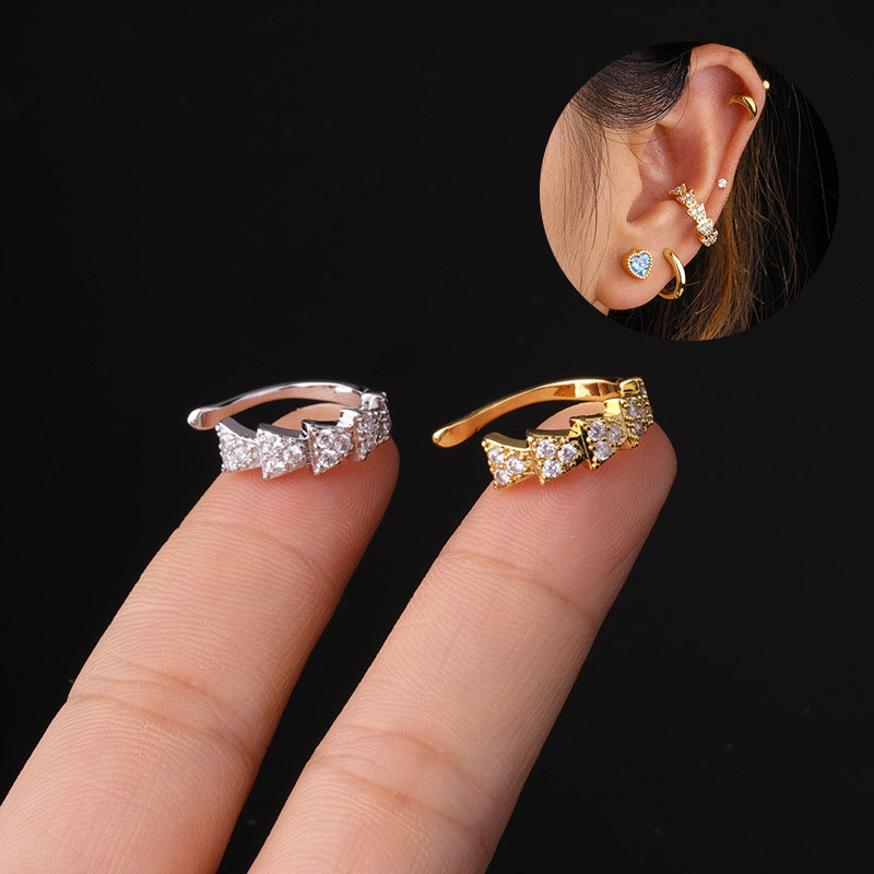 Geometric Shape Metal Non-pierced Fake Piercing Ear Clip Earrings Manufacturer