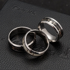 Wholesale Fashion Couple Carbon Fiber Ring Jewelry