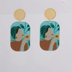 Acrylic 3D Printing Earrings Fashion And Simple Supplier