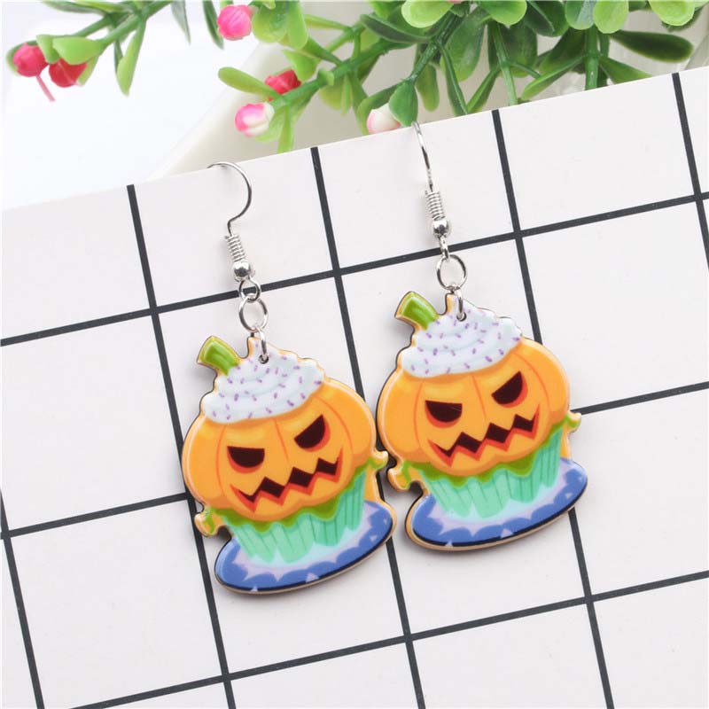 Pumpkin Earrings Witch Hat Ghost Earrings Distributor