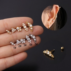 Style Stainless Steel Ear Bone Nails Popular Piercing Earring Screws Manufacturer