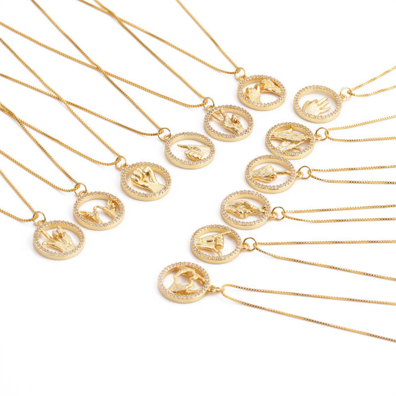 Geometric Zircon Jewelry Fashion Simple Pendant Necklace Supplier