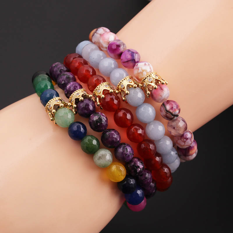 Jewelry Beaded Stone Crown Fashion Trend Bracelet Men Supplier