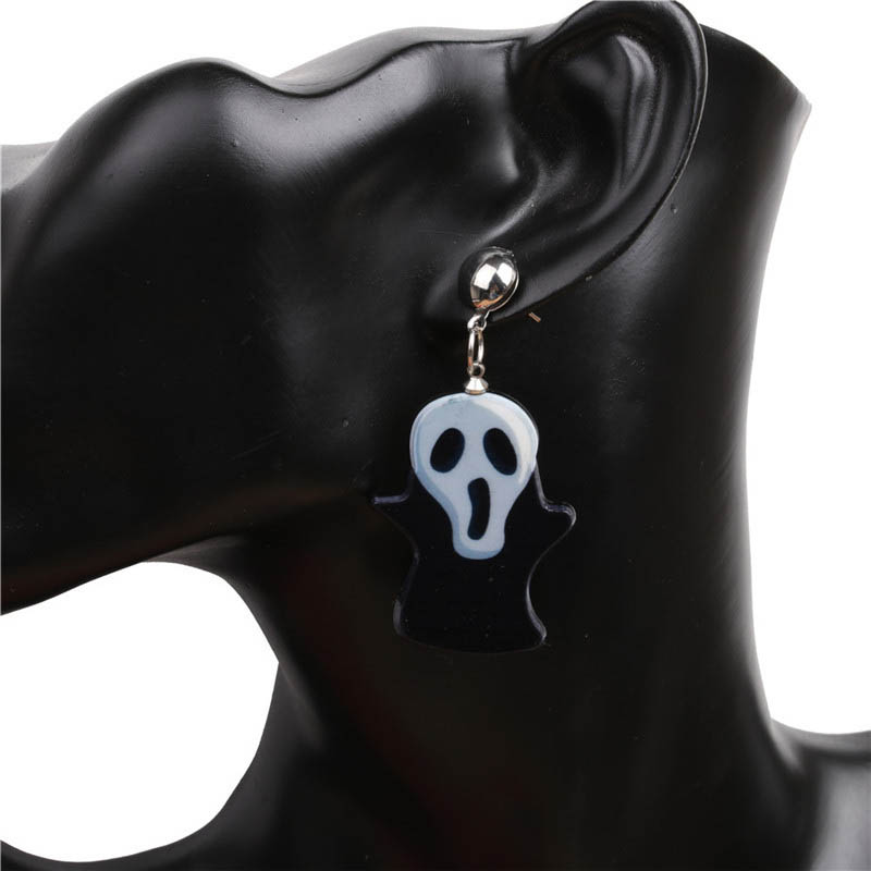 Wholesale Jewelry Pumpkin Personality Skeleton Boy Earring Fear Vendors