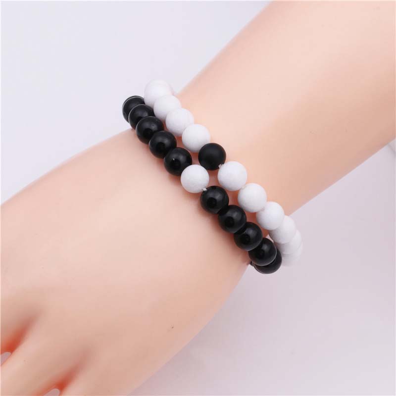 Black Onyx Beaded Fashion Fashion Men's Bracelet Distributor