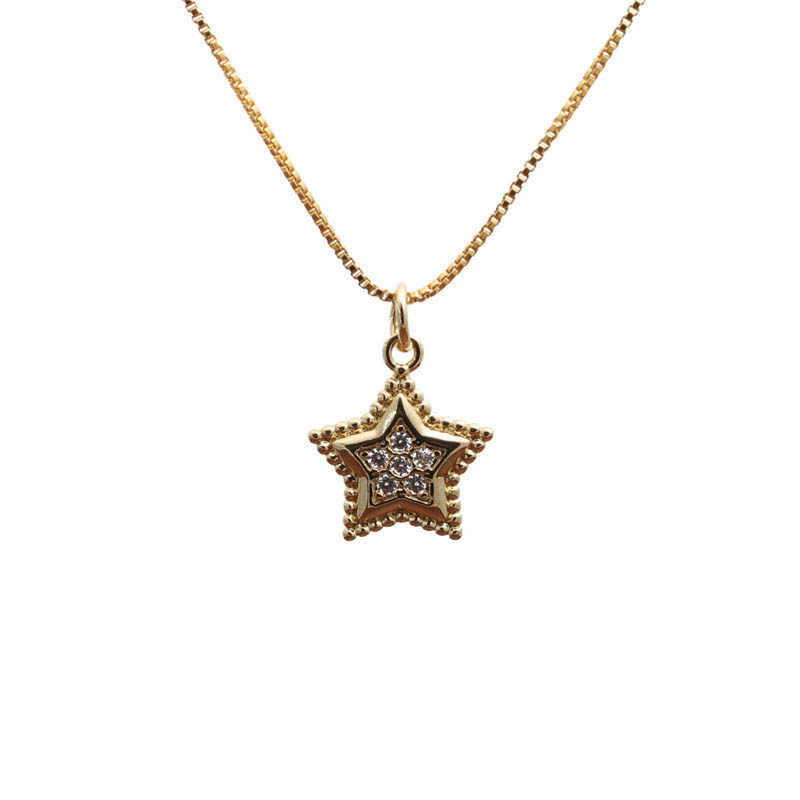 Wholesale Jewelry Zircon Star Pendant Necklace Men Vendors