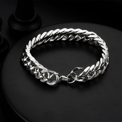 Wholesale Fashion Men's Chain Couple Bracelets Simple Titanium Steel Bracelet Jewelry