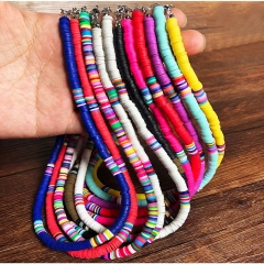 Wholesale Beach Necklace Personality Fashion Soft Pottery Round Piece Necklace