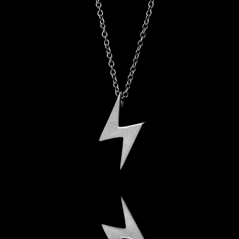 Wholesale Titanium Steel Necklace Personalized Lightning Bolt Pendant Couple Necklace