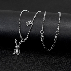 Wholesale Limbs Movable Rabbit Necklace Pendant Collarbone Chain