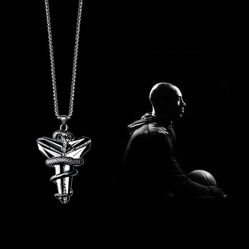 Nba Star Kobe Bryant Commemorative Necklace Trendy Fashion Mamba Logo Necklace Distributor