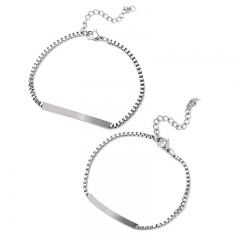 Titanium Steel Mirror Bracelet Diy Engraved Name Date Bracelet Holiday Gift Distributor
