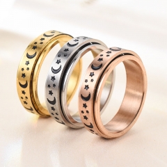 Turnable Titanium Steel Ring Personalized Single Index Finger Ring Couple Ring Distributor