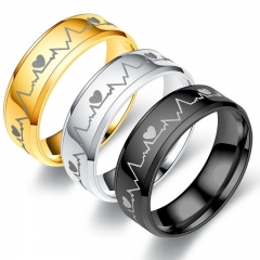Fashion Stainless Steel Couple Ring Personality Distributor