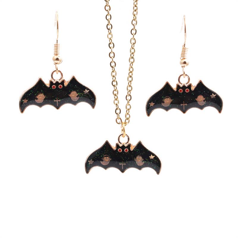 Earrings Necklace Set Alloy Bat Earrings Supplier