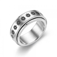 Wholesale Star Moon Stainless Steel Rotating Couple Ring Set