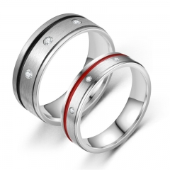 Wholesale Stainless Steel Diamond Epoxy Couple Ring